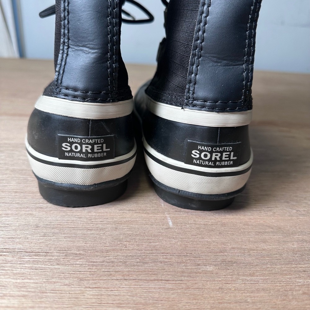 Sorel Winter Carnival Black White Waterproof Snow Boots NL3483-011 Womens 8 - Picture 8 of 10